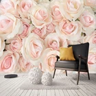 Фотообои на заказ, любой размер, 3D, современные, романтичные, розовые, цветочные, для гостиной, спальни, нетканые
