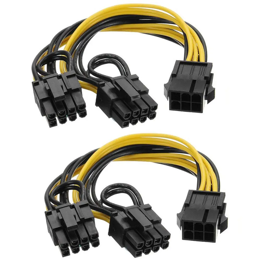 6 контактный двойной PCIe 8 Pin (6 + 2) карта изображения PCI Express адаптер Питания GPU VGA y
