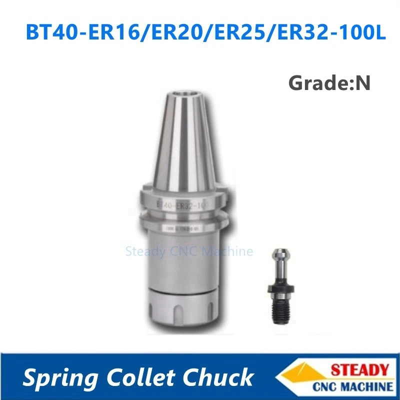 

BT40 ER32 ER25 ER20 ER16 100L Spring Collet Chuck CNC Tool holder for Milling Lathe Cutter