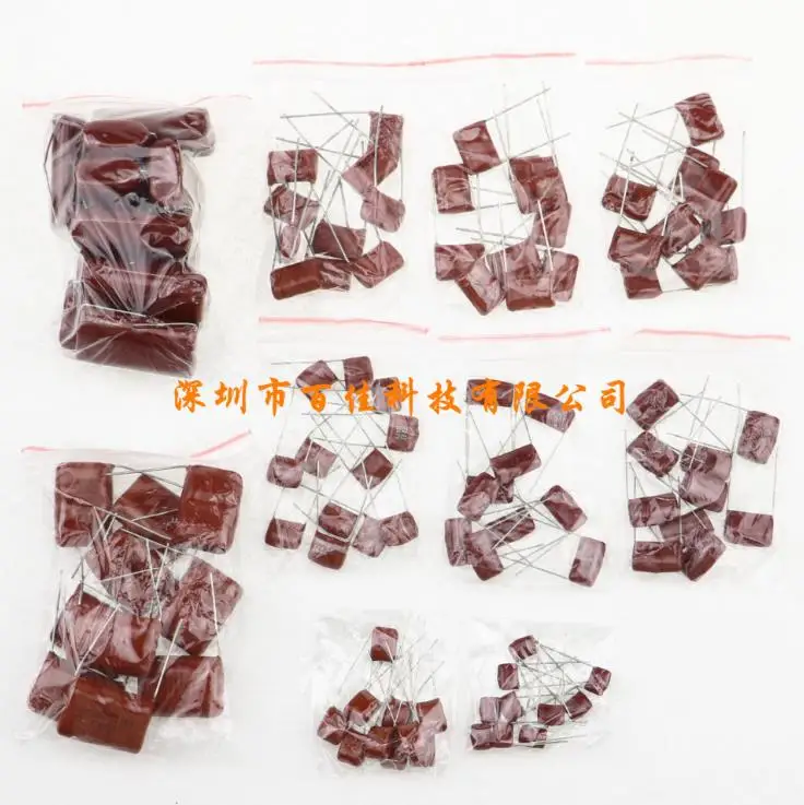

10 kinds of 1000V 0.001uf~0.12uf CBB metal film capacitor, 100pcs