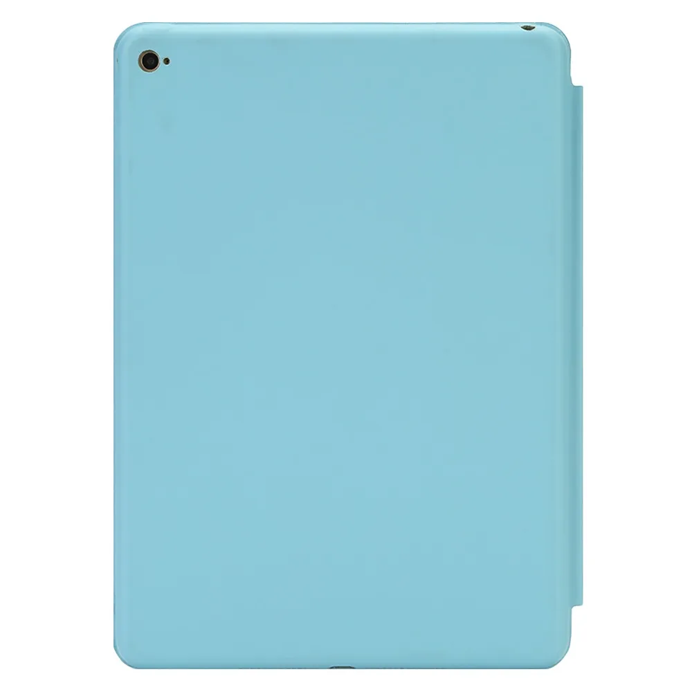 Магнитный кожаный смарт-чехол для Apple iPad Air 2 A1566 A1567 с прорезиненным задним чехлом