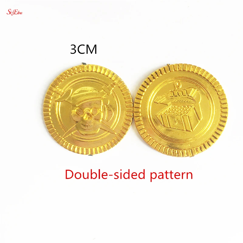 Sky Elina 100 шт. 3 см золотые монеты Пластиковые блестящие винтажные игрушки в виде