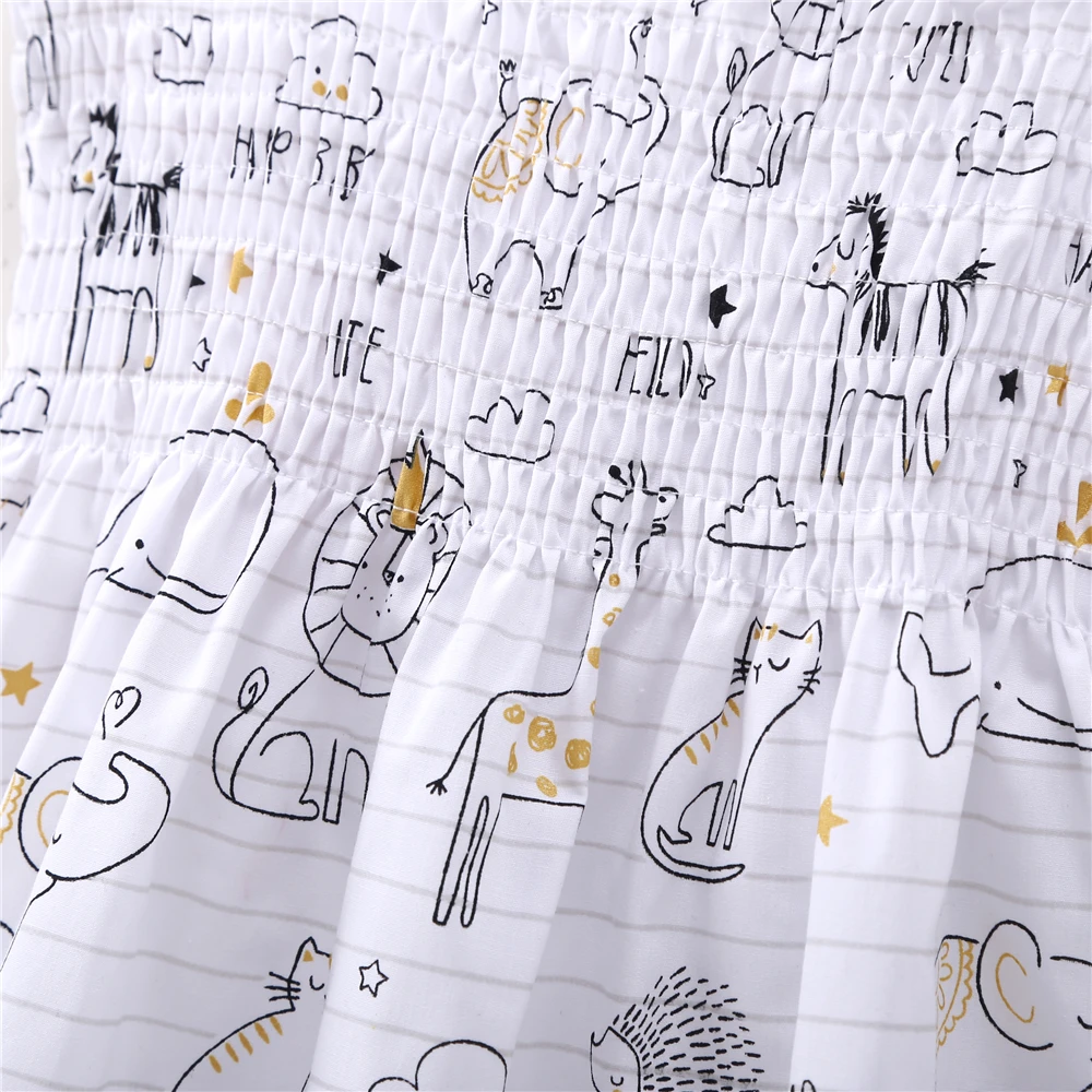 Летнее платье для девочек возрастом от 2 до 6 лет принцессы на бретельках