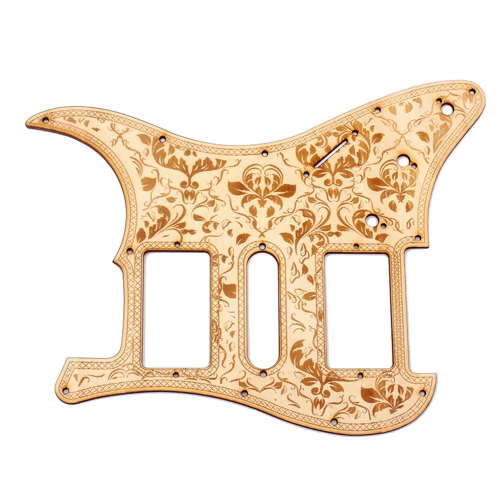 HSH деревянная Гитара Pickguard из кленового дерева с декоративным цветочным узором