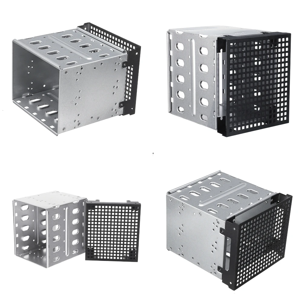 5,2" до 5x3,5" SATA SAS HDD Cage Rack Жесткий драйвер лоток Caddy с вентилятором
