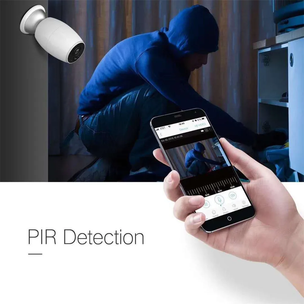 Портативная беспроводная Wi Fi IP камера с облачным хранилищем для наблюдения за
