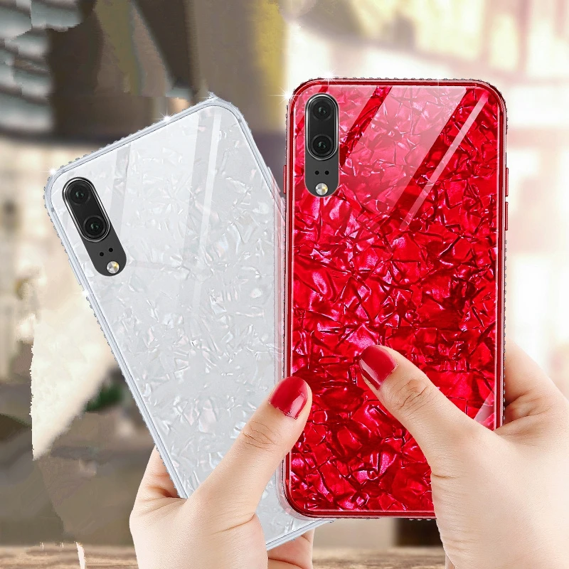 P20 lite чехол для Huawei P20/P20 plus Блестящий стеклянный задний Чехол Nova 3/Nova 3i/Nova 4