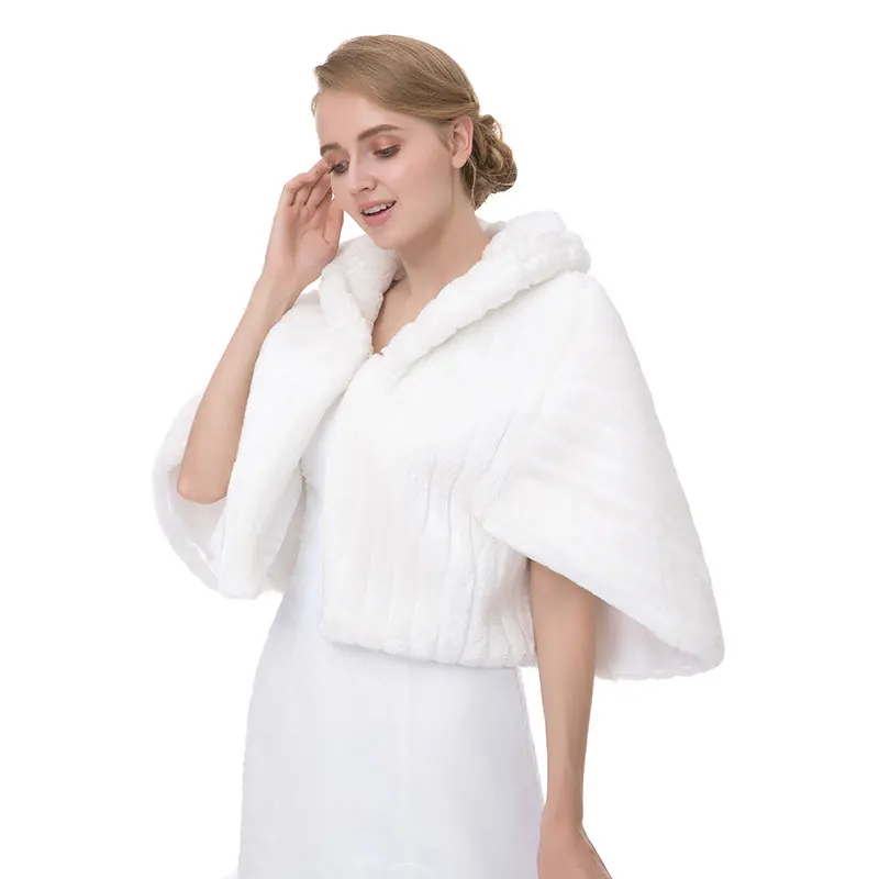 Wowbridal 2021 изящная белая свадебная накидка bolero Submissive искусственный мех с