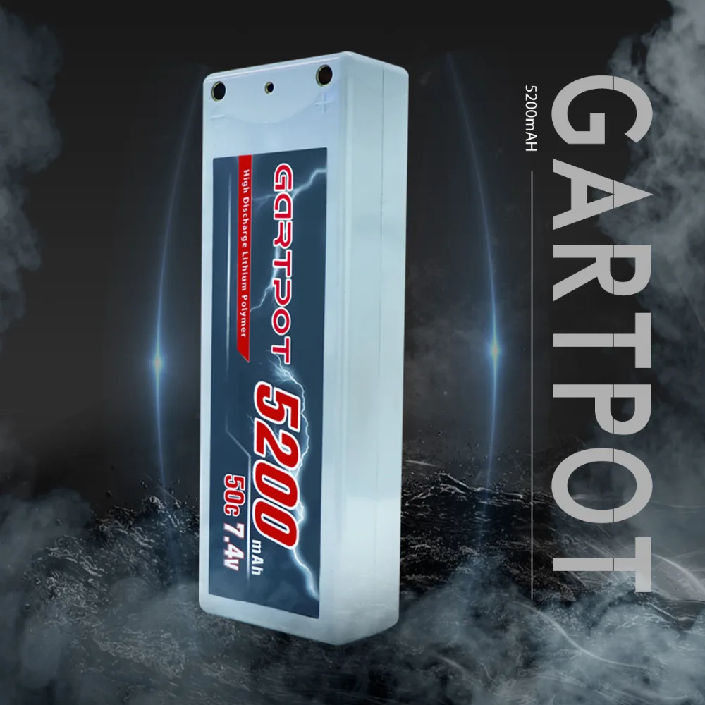 Аккумулятор GARTPOT 7 4 В Lipo 5200 мАч 2S 50C для радиоуправляемого автомобиля аккумулятор