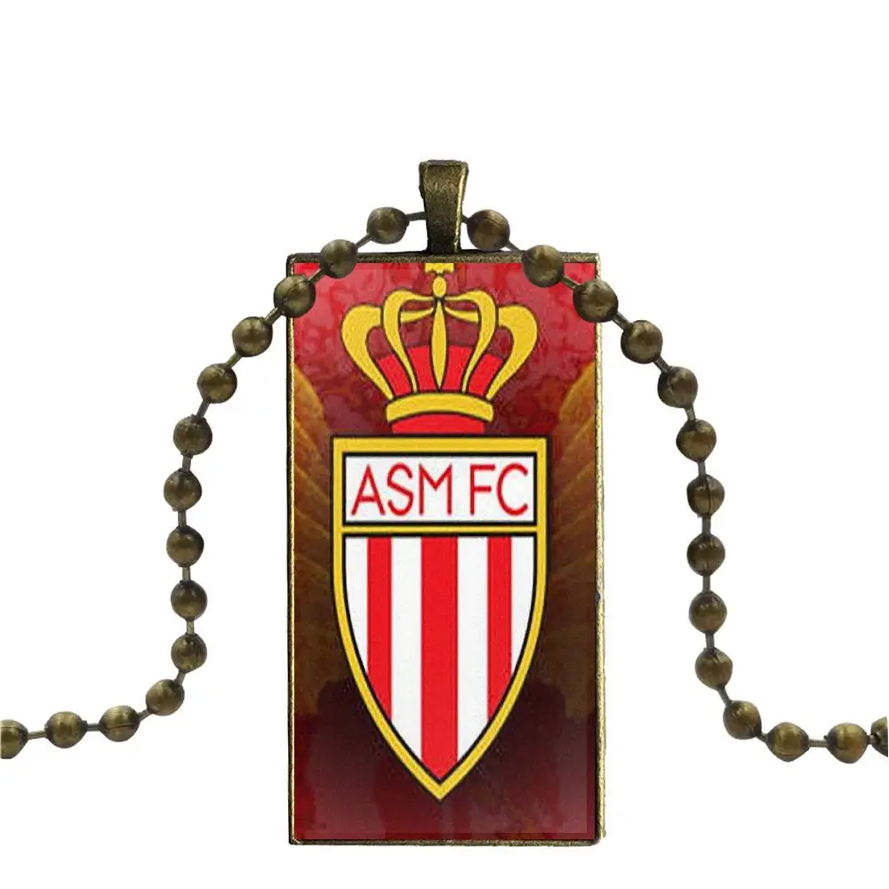 EJ glaze As Monaco Soccer для мужчин и женщин подарочное ожерелье с бронзовым покрытием