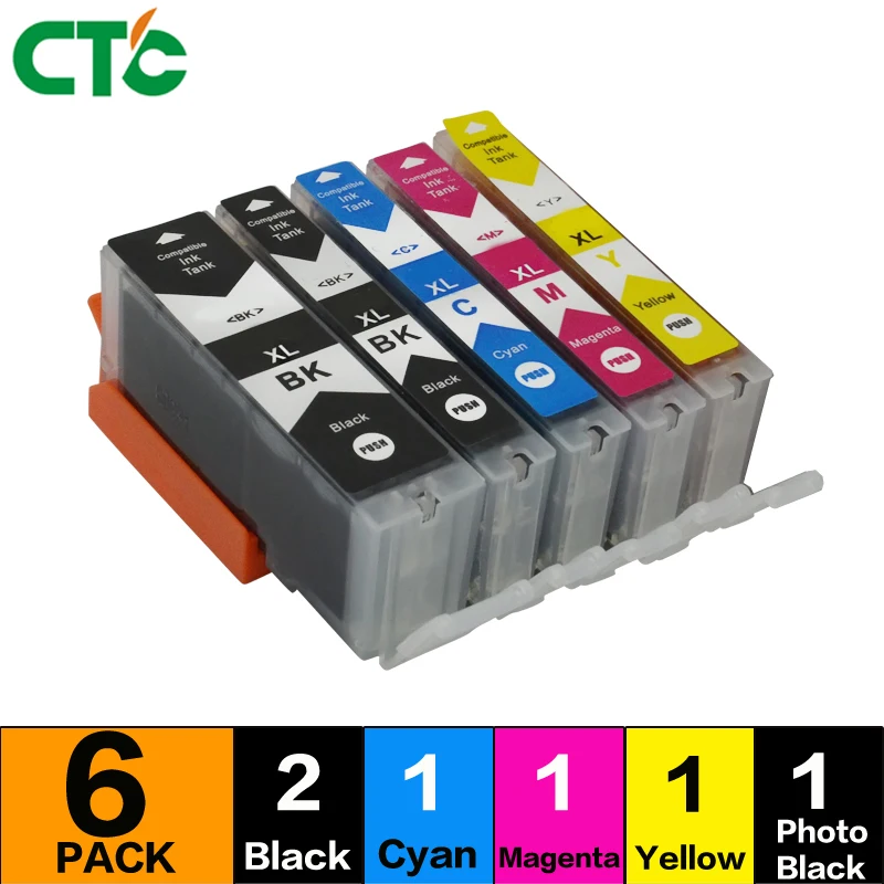 6PCS 550 551 pgi550 cli551 550xl 551xl Ink cartridge Compitalbe for canon IP7250 MG5450 MX925 MG5550 MG6450 MG5650 MG6650 IX6850 |