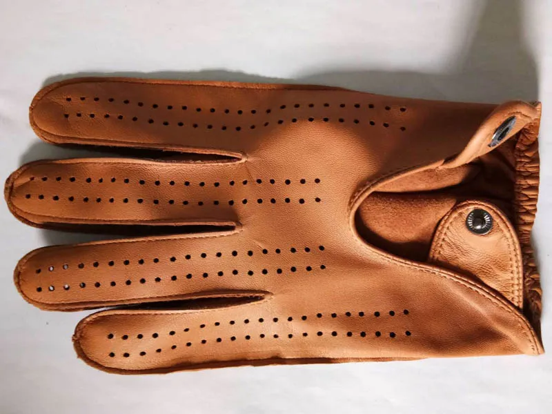 Новое поступление Роскошные мужские перчатки из натуральной кожи оленьей кожи Модные мужские дышащие перчатки для вождения мужские варежки