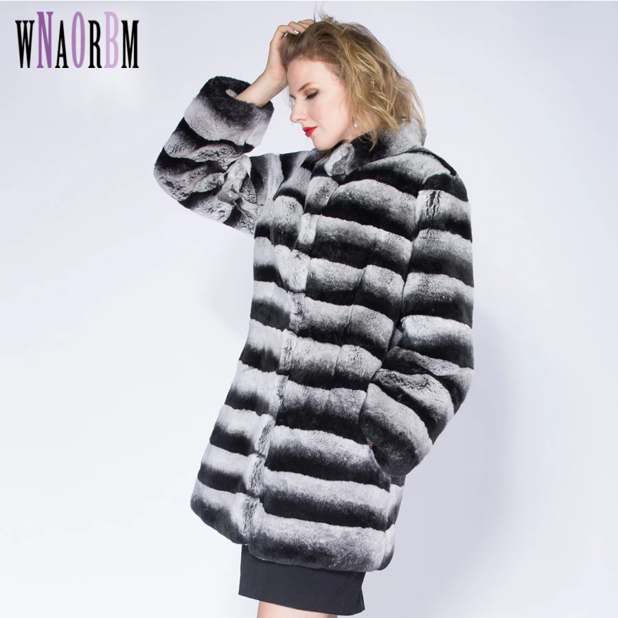 Real Fur Winter Jacket Women Mandarin Collar Short Thick Warm Winter Women Rex Rabbit Coat Real Natural Fur Coats