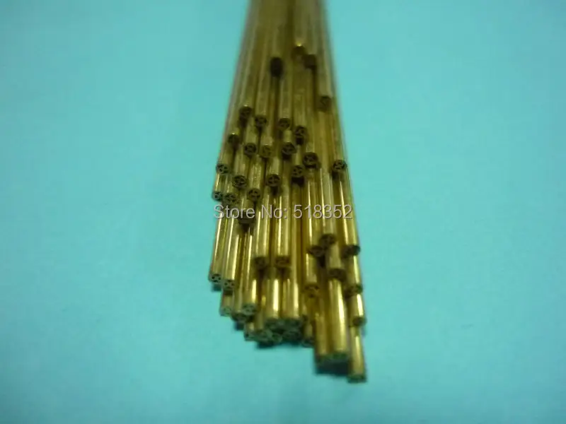 1.2mmx500mm Multihole Ziyang Brass Electrode Tube for EDM Drilling Machines