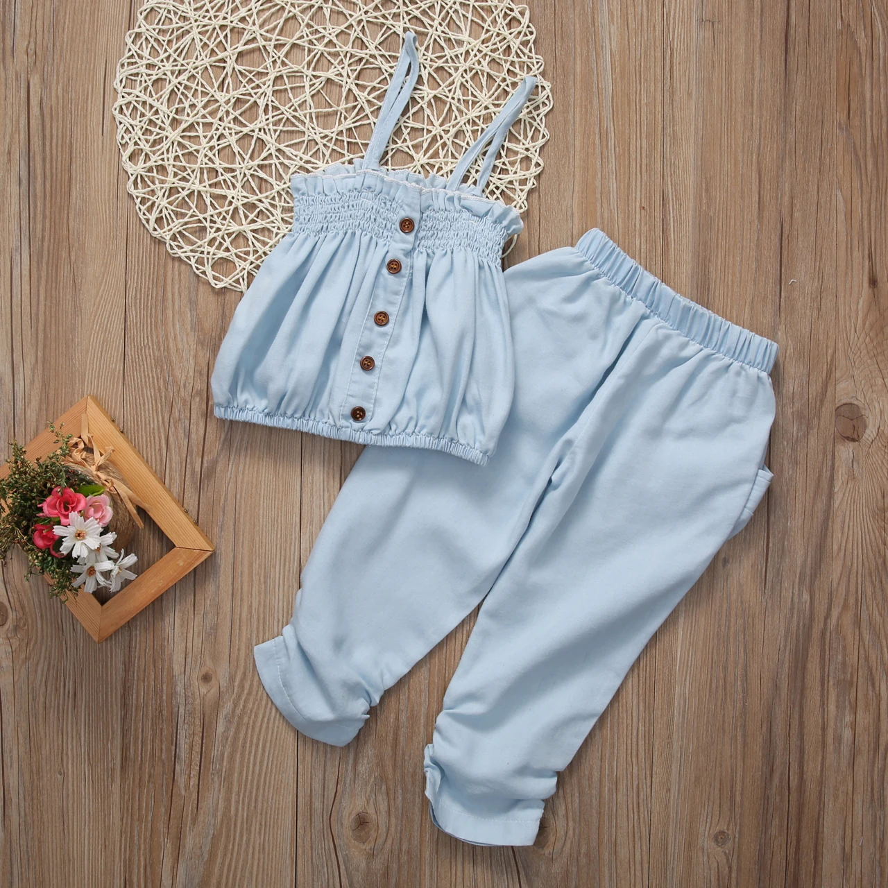 Pudcoco летняя одежда для маленьких девочек детская майка с галстуком синяя блузка