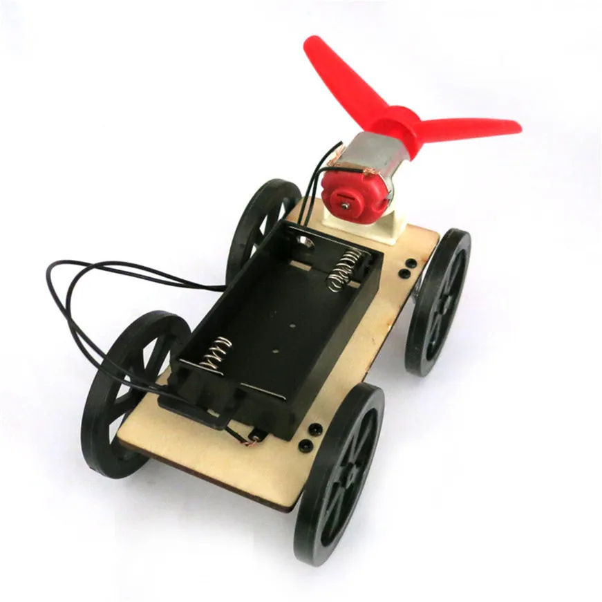 2017 # мини игрушка с питанием от ветра DIY автомобильный набор Детский развивающий