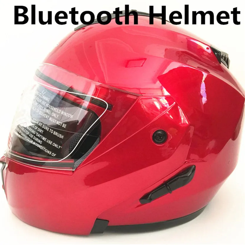 Мотоциклетный шлем интегрированный модульный флип-ап двойной козырек Bluetooth шлемы с радио гарнитура Интерком связь точка