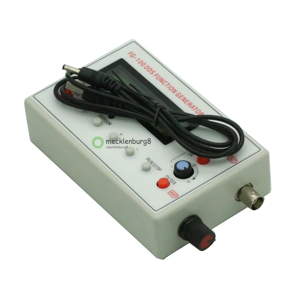 

1HZ-65534HZ Digital DDS Function Signal Generator Module DC 9V 1602 LCD Display Sine + Triangle + Square Wave + USB Cable