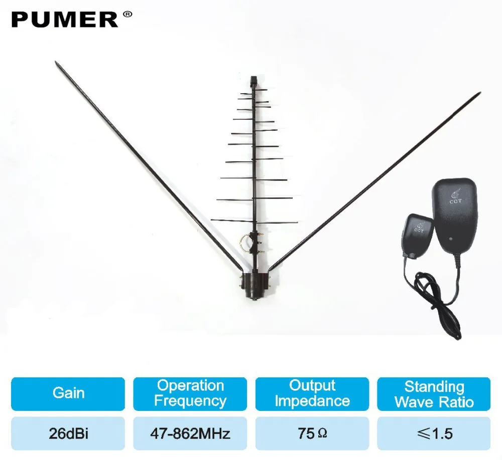 ТВ внешней антенны цифровой приемник УКВ для DVB T2 HD D ISDBT ATSC высокого усиления