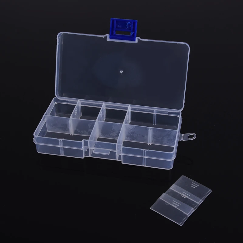 10grids Portable Jewelry Tool Storage Box Container Ring Electronic Parts Screw Bead Organizer Plastic Case Caja De Herramientas