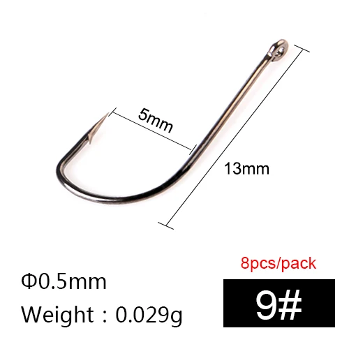 FTK 8-10pcsFishing крючки 2-22# SODE и IDUMEZINA из высокоуглеродистой стали, колючая карпа, рыбалка, один крючок, озеро, река, peche - Цвет: 001-SODE-9