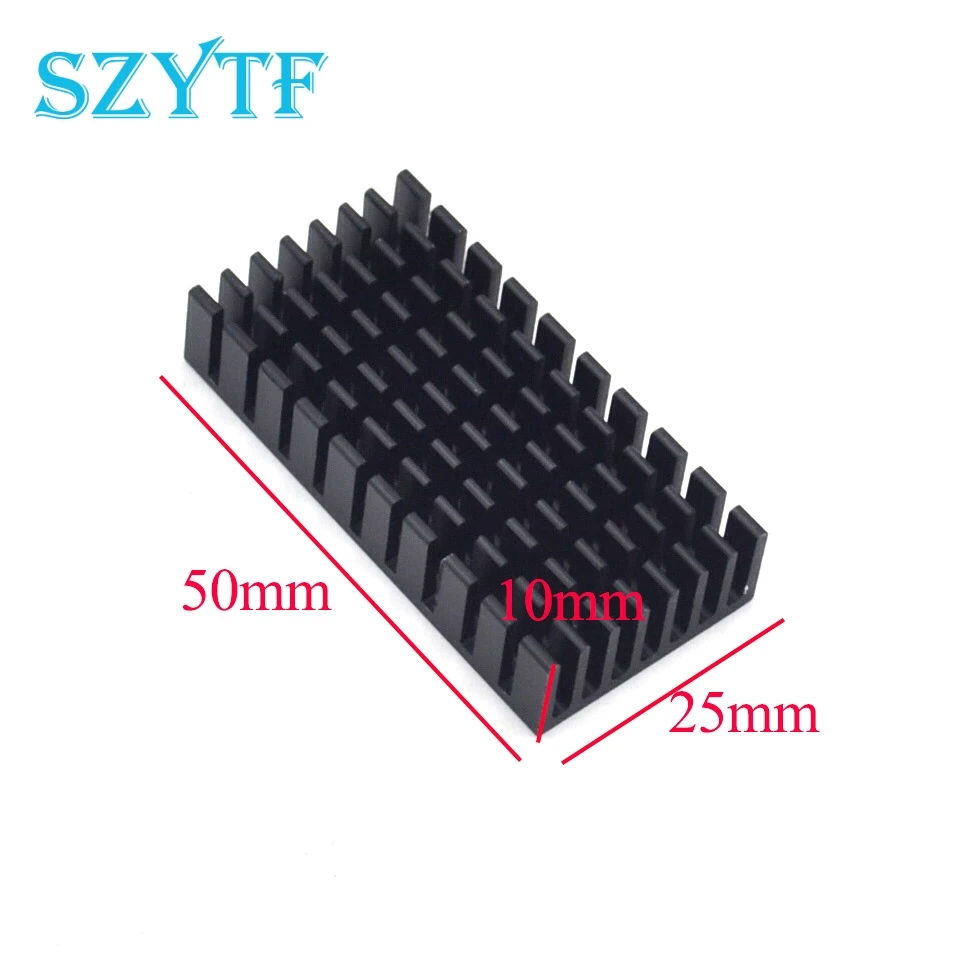 5 шт. Радиатор 50*25*10 мм (черный слот) Высококачественный радиатор|heat sink|heat sink