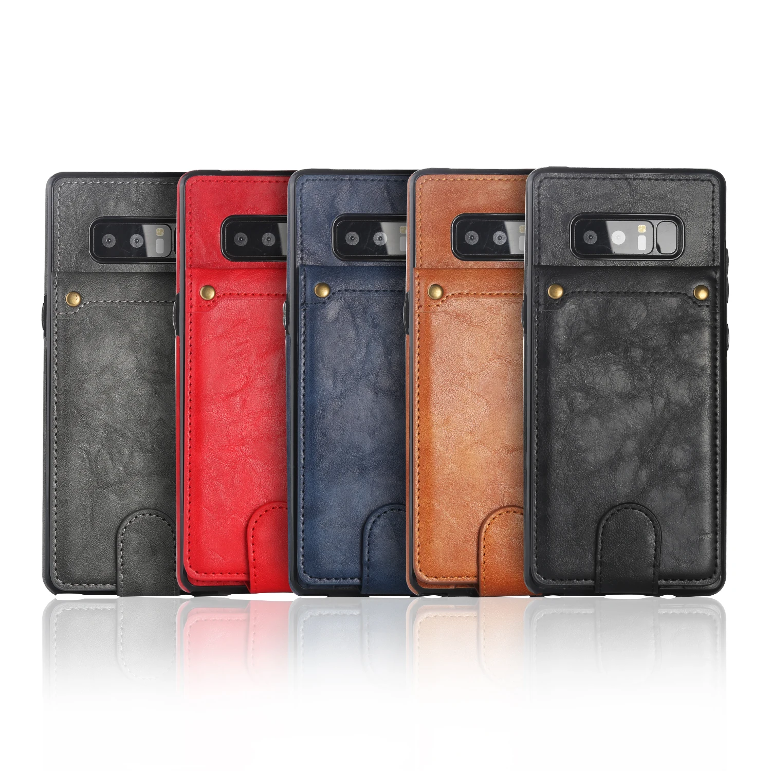 Винтажный кожаный флип-чехол HAISSKY для samsung Galaxy Note 8, S8, S9 Plus, кошелек, чехол для карт, Note 8, откидная крышка, съемная задняя Сумка