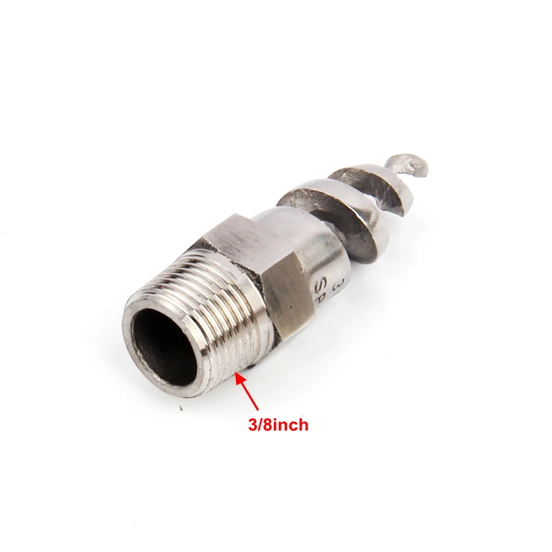 1-10pcs 3/8 Inch Stainless Steel Spiral Nozzle Male Thread Silver Atomizating Sprinkler High Quality Cone | Дом и сад