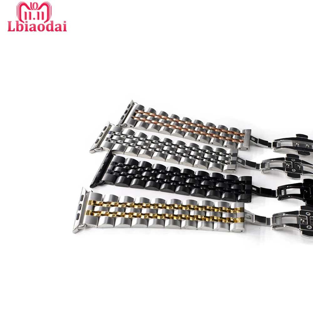 Ремешок из нержавеющей стали для Apple Watch band 42 мм 38 44/40 iwatch serie 4 3 2 1 браслет