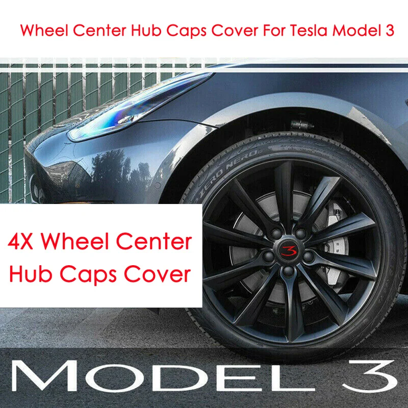 4 шт. для Tesla модель 3 автомобильные колпачки для колес автомобиля Стайлинг гайка ступицы колеса крышка автомобиля внешний декор 58 мм универсальные автомобильные аксессуары