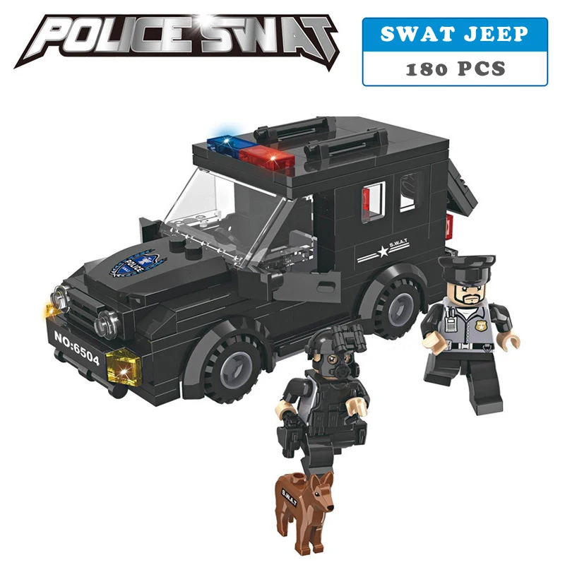 Полицейская станция SWAT бронированный автомобиль jeep Военная серия 3D модель