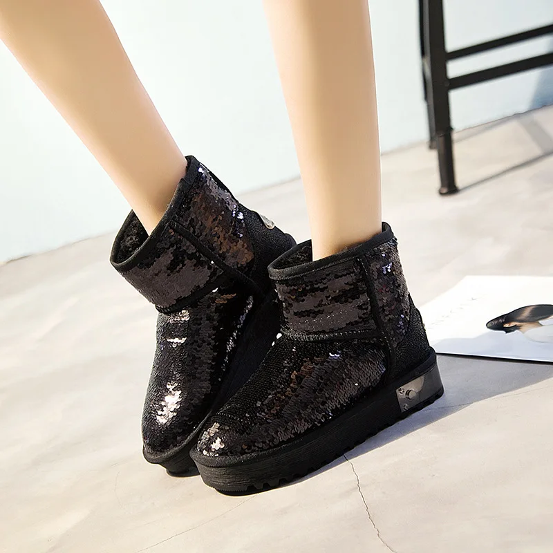 Зимние новые женские супертеплые ботинки Цилиндры оптом Нескользящие