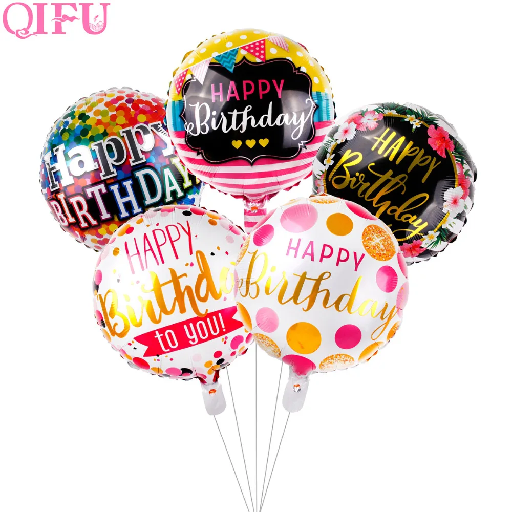 QIFU Новые 18 дюймов 5 шт фольгированные воздушные шары украшения для дня рождения