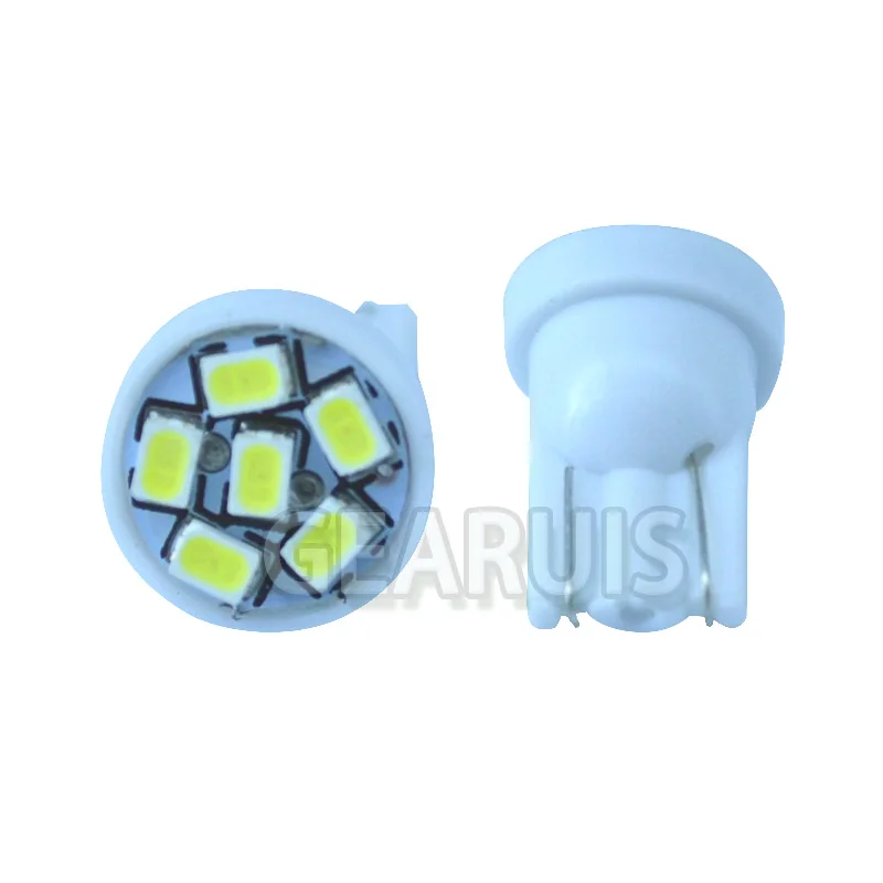 100 шт./лот T10 6 smd 1206 3020 LED 6SMD автомобильный светильник 168 194 W5W клиновидный лампа для