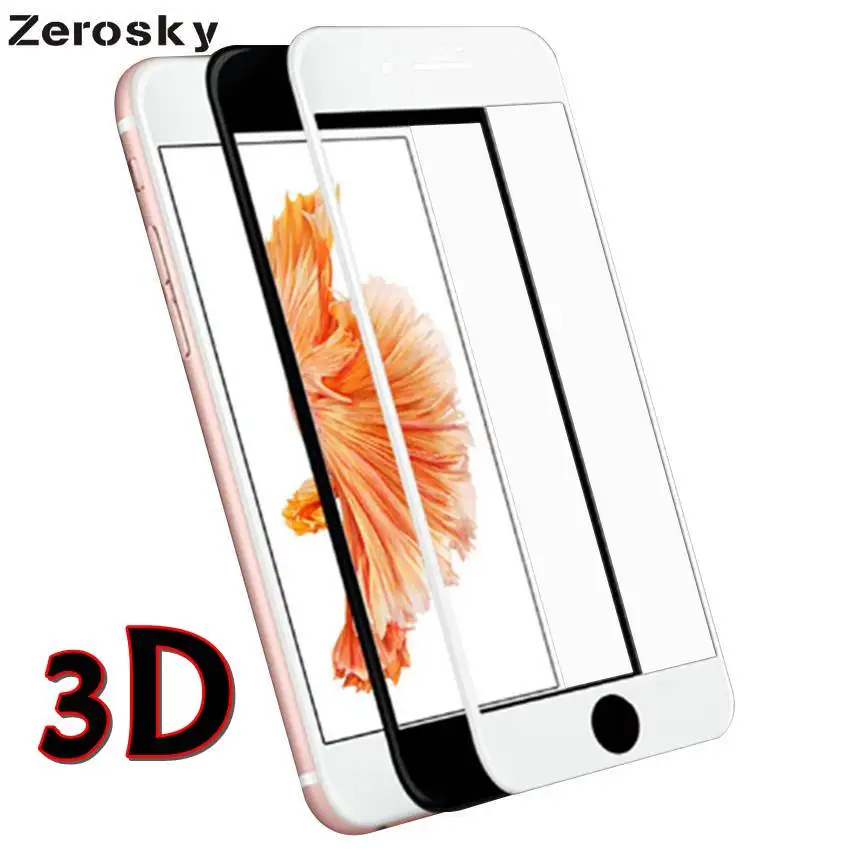 Zerosky 3D изогнутая Защита экрана для iPhone8 7 Plus Edge полное покрытие пленка iPhone 8