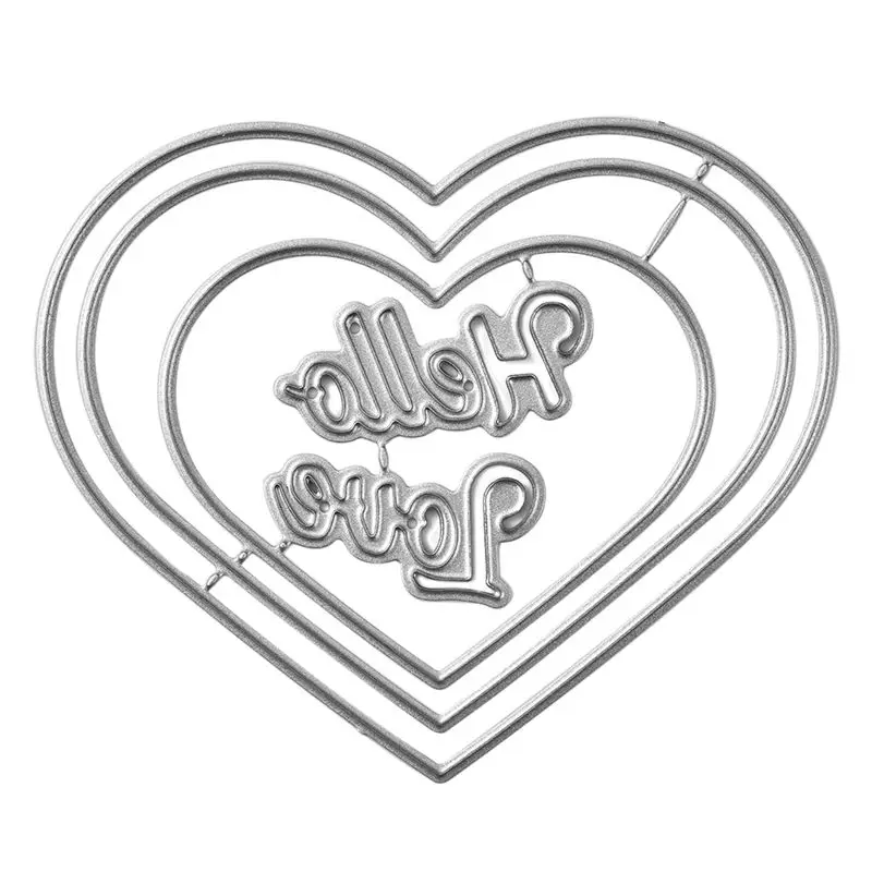 Naifumodo Heart Dies New 2019 для Крафтовая окраска Скрапбукинг альбом тиснение штампованный