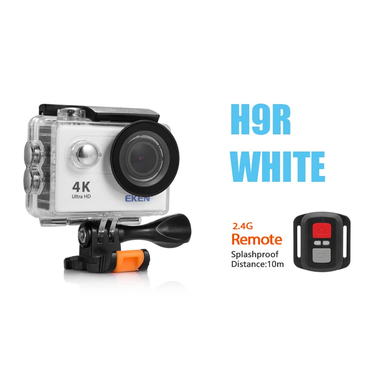Новое поступление! Оригинальная Экшн-камера Eken H9R/H9 Ultra HD 4 K, 30 м, водонепроницаемая, экран 2,0 дюйма, 1080 p, Спортивная камера go extreme pro cam - Цвет: h9r white