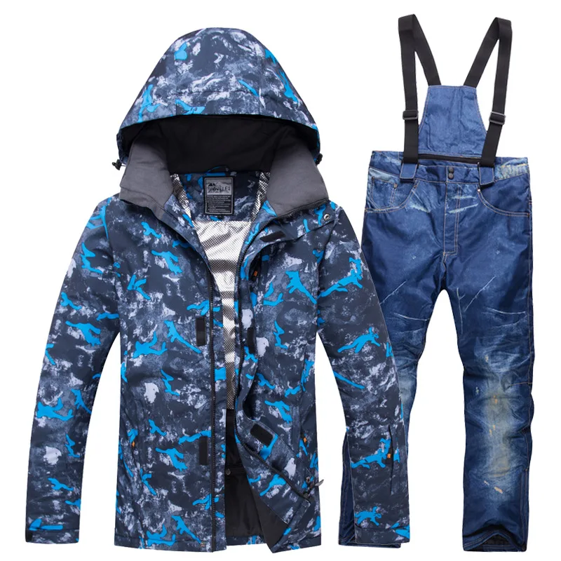 

Cheaper woman skiing suit sets snowboarding clothes waterproof windproof winter Snow Costumes jackets +bibs pants Ski suit Hot