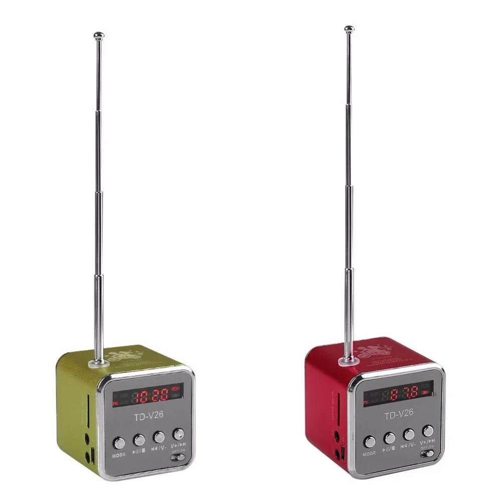 Мини цифровой MP3 музыкальный плеер Micro SD TF USB диск Динамик FM радио AUX с литиевая