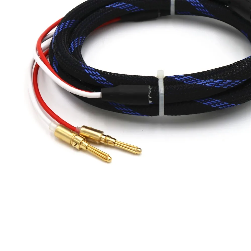 

1 Pair 3M 4N High purity oxygen free copper HiFi speaker line 4MM banana plug amplifier speaker Audio Line
