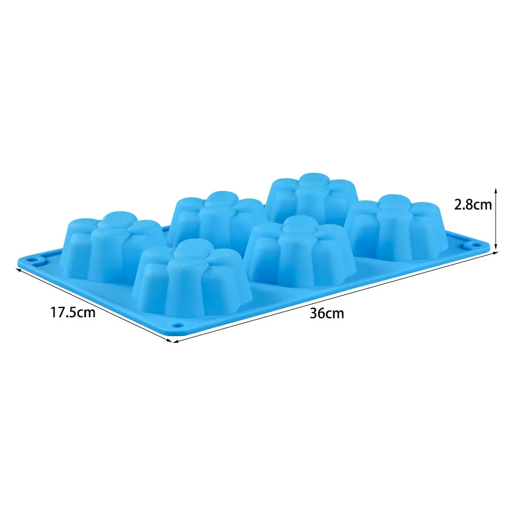 6 полости 3D мусс силиконовая форма для торта сковорода украшения жаропрочные