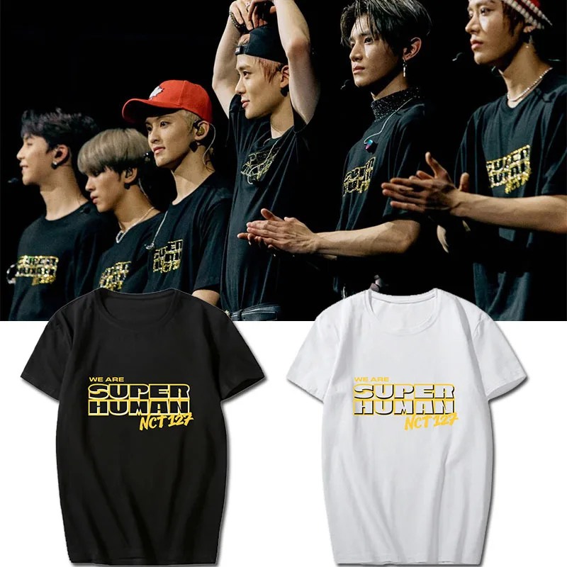 Kpop nct 127 Album We are superhuman same Aid футболка с короткими рукавами и принтом kpop для мужчин