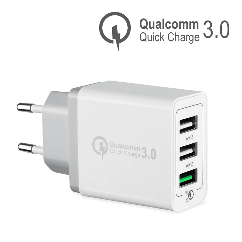 USB Wall Charger Quick Charge 3.0 Fast Mobile Phone for iPhone Xiaomi Huawei Motorola US EU UK Plug Travel Adapter | Мобильные
