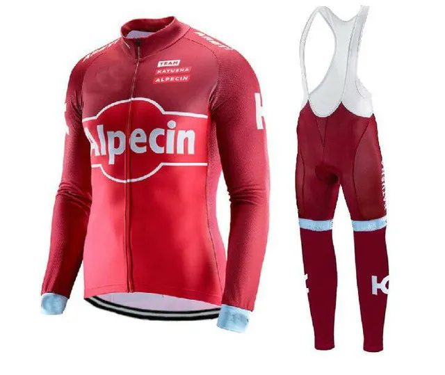 2017 KATUSHA ALPECIN TEAM весна-лето мужская Велоспорт Джерси с длинным рукавом