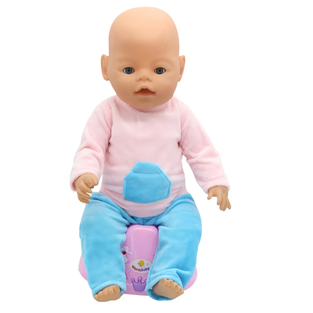 Luckdoll Высококачественная однотонная цветная Пижама с круглым вырезом для кукол 18