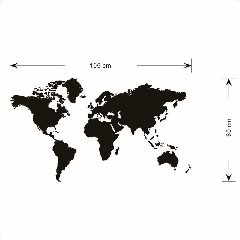 Большая карта мира 200x90 см настенные наклейки домашний Декор Гостиная Офис diy