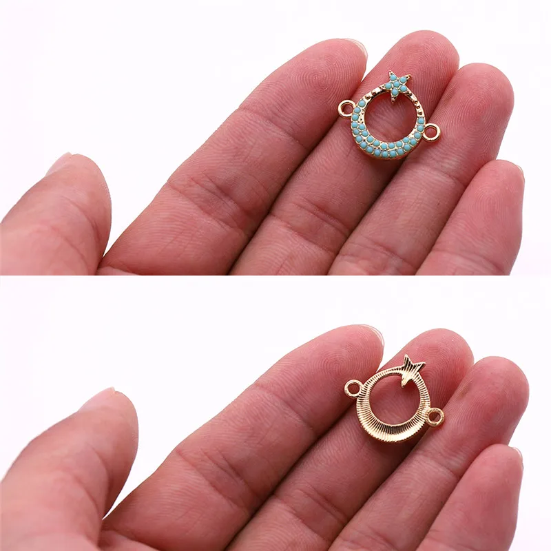 10pcs Style 11 10 шт ювелирные шармы-соединители с акриловым украшением ювелирные изделия Аксессуары для ожерелья, браслеты, ювелирные изделия делая оптом - Цвет: 10pcs Style 11
