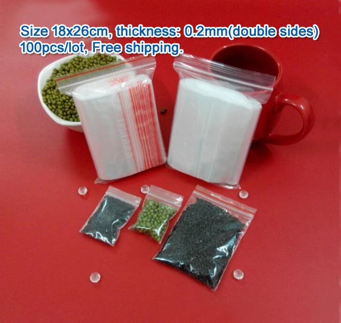 100 шт. полиэтиленовые пакеты для упаковки ювелирных изделий толщина 0 2
