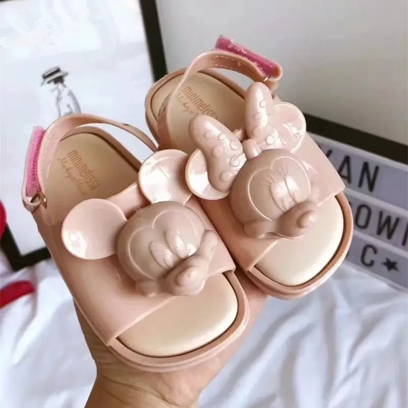 Сандалии Mini Melissa прозрачные сандалии с Микки Маусом для мальчиков и девочек