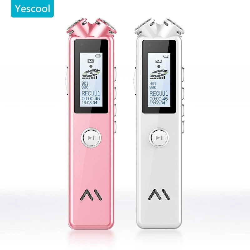 Yescool A20 8 16 32 Гб Профессиональный Качественный Мини цифровой диктофон MP3 HIFI loseless музыкальный плеер черный розовый на выбор